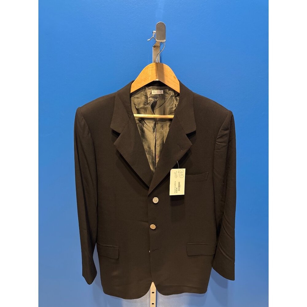 Brioni Mens Black Blazer Hand Tailored For Neiman Marcus 40R Wool Blend Classic